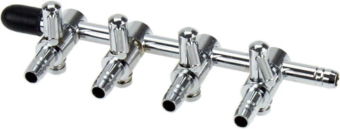 AQUANEAT Aquarium Air pump Splitter,Fish Tank Air Valve, Metal Stainless Steel Air Flow Control for Air Pump Accessories(Middle 4 Way)...