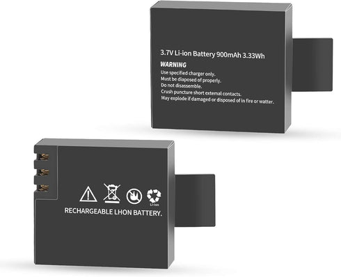 D&F Dual Battery Charger with 4 Pack Replacement Battery 3.7V 900mAh Li-ion Compatible with SJCAM SJ4000 SJ5000 SJ6000 M10 Action Camera...