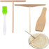 4 Pcs Crepe Spreader Stick and Spatula Kit with Random Color Oil Brush for Fit Large Crepe Pan Maker...