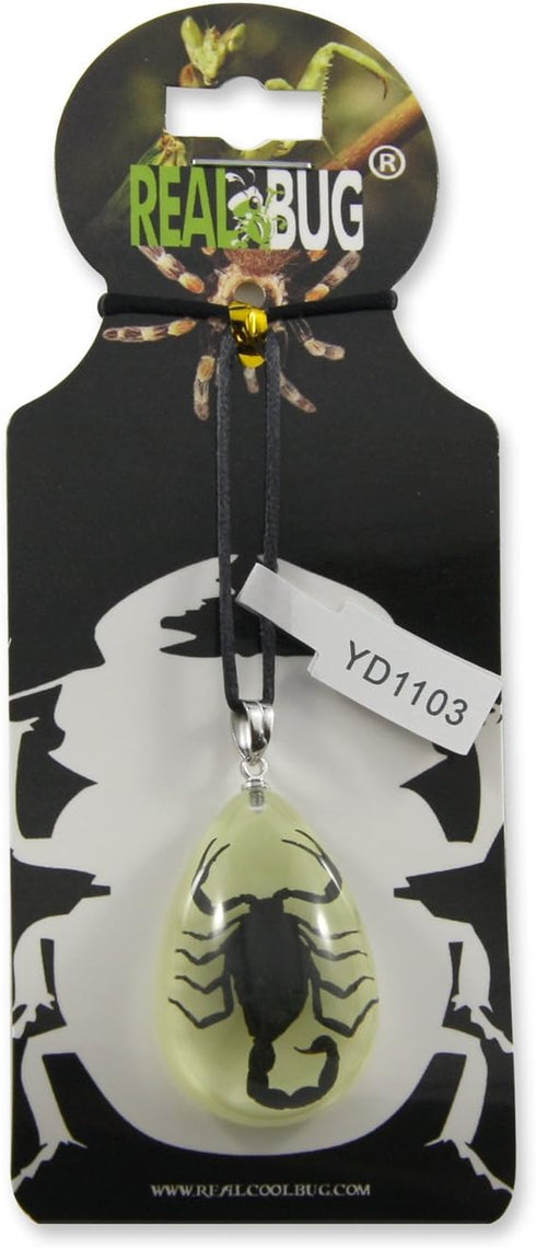 REALBUG Black Scorpion Glow in The Dark Necklace, Small...