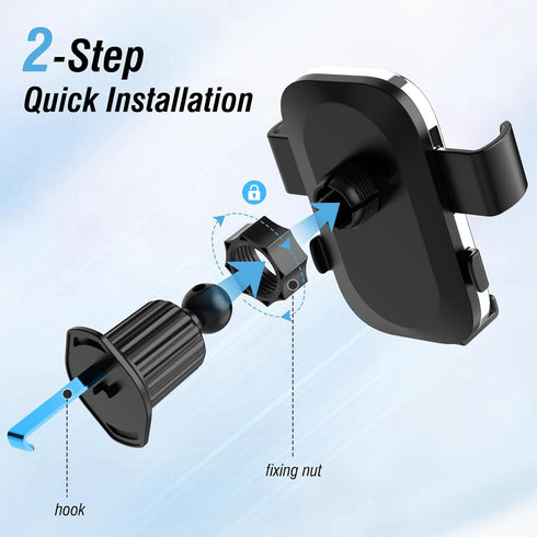 Phone Holders for Your Car vent ? with Newest Metal Hook Clip? car phone holder Cradle Fit for and All Smartphones (black)...