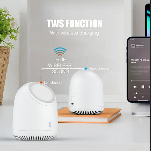 RapidX Capo Magnetic Wireless Charger, Portable Bluetooth Speaker & MagSafe Stand for iPhone 15 14 13 12 / Mini, Plus, Pro & Pro Max (White)...