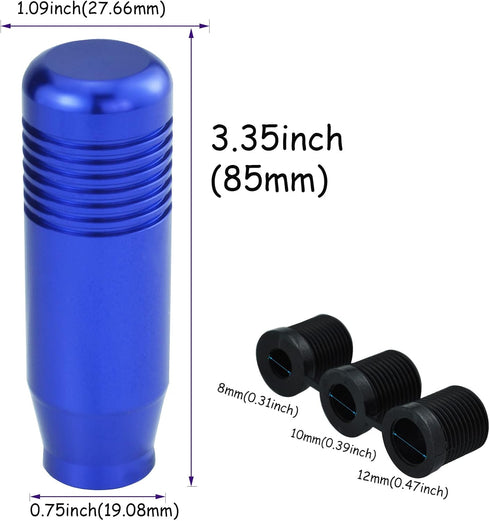 Shift Knob Long Aluminum Shifter Gear Lever Handle for Most Manual Automatic Vehicles (Blue)...