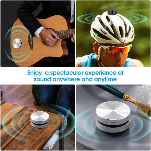 Wirelessly BT Mini Speaker Bone Conduction Wireless, Stereo Bass Sound Creative Portable Speaker Mini Size Music Player Built-in Mic Sound Box for...