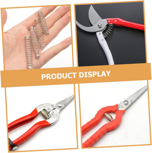 12pcs Garden Shears Spring Hand Pruners Stainless Steel Scissors Plant Clippers Tree Trimmer Springs Trimming Scissors Springs Garden Pruner Sprin...