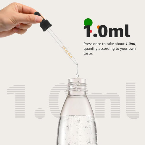 Glass Dropper Pipettes Compatible with SodaStream Bubly Bubbly Drops Flavors for Soda Stream Accessories (Black, 3Pcs)...