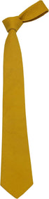 Mens Solid Linen Tie Set : Slim Necktie with Matching Pocket Square (Mustard Yellow)...
