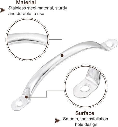uxcell Stainless Steel Door Pull Handles, 4Pcs 120mm/4.72" Long Door Handle with Screws Cabinet Drawer Hardware Handles Pulls...