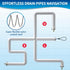 30 Inches Sink Snake Drain Clog Remover, Upgraded Anti-break Steel Plumbing Snake with Nylon Coating, Drain Hair Remover for Shower Drain, Bathroo...