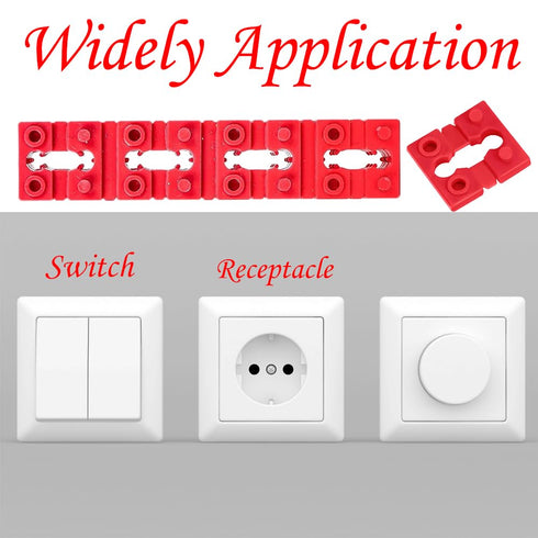 100 pcs Switch Receptacle Spacers, BOSOIRSOU Socket Outlet Spacers for Electrical Box, Electrical Extender Outlet Shims, Twist Apart Spacers Light...