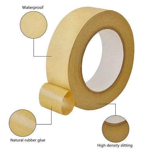 Self Adhesive Picture Frame Backing Tape Rolls Kraft Brown 1.4'' Wide x 55 Yd...