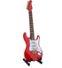 Dselvgvu Wooden Miniature Electric Guitar with Stand and Case Mini Musical Instrument Miniature Dollhouse Model Birthday Present (Electric Guitar:...