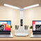 LED Desk Lamp Light with 2 Pen Holders, Time, Date, Temperature Display, Dimmable, 3 Color Modes, Touch Control, Foldable,Eye-Caring Table Lamp fo...