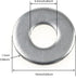 Flat Washer LUORNG 24pcs M6 16mm Outer Diameter 304 Stainless Steel Flat Washer Adjustment Hardware Fitting Accessories Metal Plain Gasket for Bol...