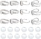 SUNNYCLUE 40Pcs DIY 20 Sets Ring Blanks Adjustable Ring Base Blank Stainless Steel Ring Bezels Round Glass Cabochons Finger Ring Cabochon Settings...