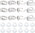 SUNNYCLUE 40Pcs DIY 20 Sets Ring Blanks Adjustable Ring Base Blank Stainless Steel Ring Bezels Round Glass Cabochons Finger Ring Cabochon Settings...