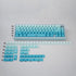 Side Printed Keycaps Cyan Gradient 125 Keys Cherry Profile PBT Heat Sublimation keycap Set for Mx Cherry Mechanical Keyboard (128 Cyan Gradient)...