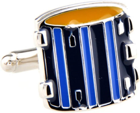 Drum Set Drummer Pair Cufflinks in a Presentation Gift Box & Polishing Cloth...