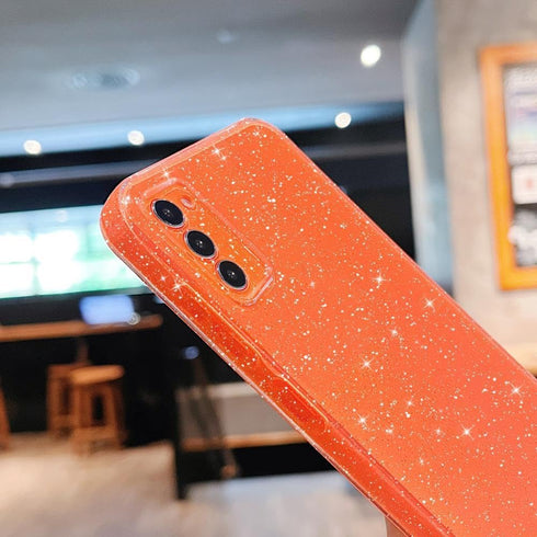 MINSCOSE Compatible with Samsung Galaxy S20 FE 5G Case,Cute Neon Bright Color,Glitter Bling Thin Slim Shockproof Silicone Sparkly Cover for Women ...