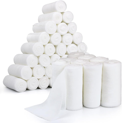 Gauze Bandages – 36 Rolls - Premium First Aid Supplies for Safe Adventuring – Flexible, Stretchable, and Breathable Gauze Rolls – 4” x 4.1 Yards B...