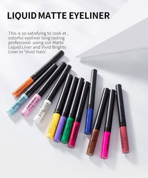 Coloured Eyeliner,Matte Liquid Eyeliner Rainbow Colorful Neon Eyeliner Pencil Pigmented Waterproof Smudgeproof Long Lasting Gel Eye Liner Christma...