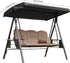 Outdoor Patio Swing Canopy Cover, Waterproof Swing Chair Porch Top Sun Shade UV Resistant Awning Glider Windproof Hammock Roof Protection Replacem...