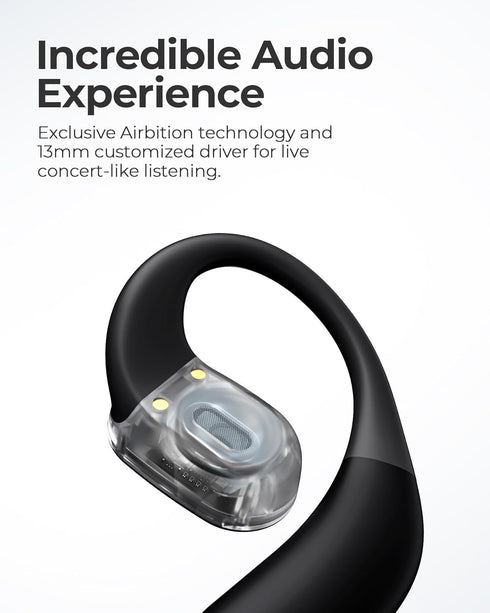 LeMuna Open Ear Headphones, Bluetooth 5.3 Wireless Earbuds with Earhooks, 60 Hours Playtime, Fast Charging, Sweat Resistant, Sport Earphones with ...