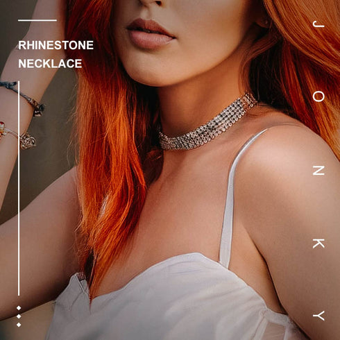 Rhinestone Chokers Silver Choker NecklaceCrystal Necklaces Sparkly Neck Jewelry Prom Accessories for Women and Girls...