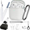 Clear AirPod 2 Case Cover Cleaning Pen 1st Accessories Set Kit, 12in1 Transparent TPU Silicone Protective Case for AirPods 1st/2nd Generation Char...