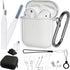 Clear AirPod 2 Case Cover Cleaning Pen 1st Accessories Set Kit, 12in1 Transparent TPU Silicone Protective Case for AirPods 1st/2nd Generation Char...