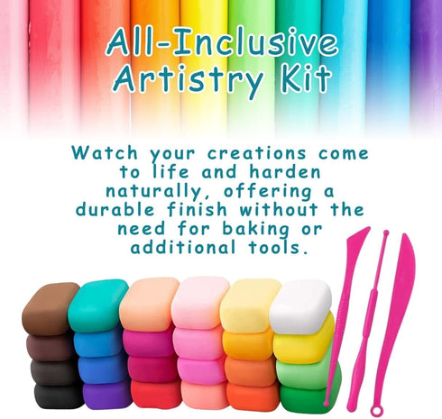 36 Color Air Dry Foam Clay for Sculpting and Cosplay Set - Ultralight, Soft, and Pliable Air Dry Modeling Clay Clay Foam for All Ages - Safe and N...