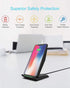 NANAMI Fast Wireless Charger with USB Phone Charger, Qi Certified Charging Stand with QC3.0 Adapter 7.5W Compatible iPhone 15/14/13/12/11,10W for ...