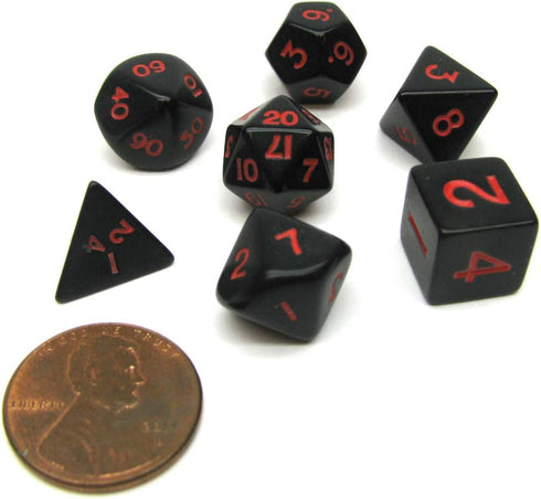 Koplow Games Opaque: Mini 7Pc Black/Red...