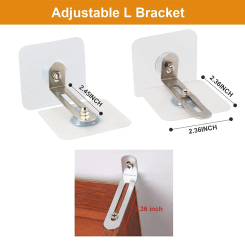 Adhesive Furniture Wall Anchors (10 Pairs), Vinkqiado Anti Tip Furniture Straps Kit for Baby Proofing, Secure Bookcase Dresser Shelf Cabinet to Wa...