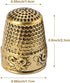 Mtsooning Metal Sewing Thimble, 2PCS Brass Ring Thimbles,Antique Fingertip Shield Quilting Accessories for Embroidery Needlework Knitting DIY Craf...