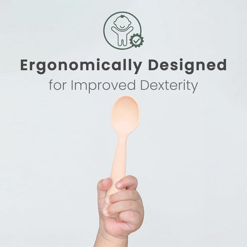 Miniware Silicone Baby Spoon for Training - BPA Free Baby Utensils - Baby Spoons Self Feeding 6 Months | 100% Food Grade Silicone - Modern & Dishw...