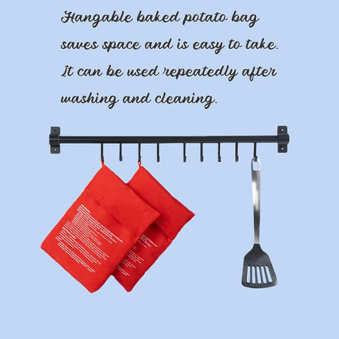 4 PCS Red Microwave Potato Bag Reusable Microwave Cooker Bag Baked Sweet Potato Corn Bag Pouch for Kitchen...
