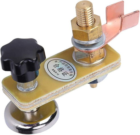 Welding Magnetic Single Head, Soldering Grounding Connector Tool Welding Magnet Ground Clamp with Thickened Insulation Board...