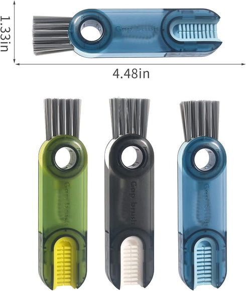 3 in 1 Cup Lid Cleaning Brush Set Multifunctional Bottle Brush Cleaner Tiny Bottle Cup Lid Brush Straw Cleaner Tools Mini Silicone Bottle Cup-Hold...