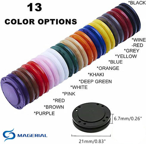 34L Magnetic Coat Buttons 21mm/0.83” Invisible Hidden Sewing Button Nylon with Magnets Inside for Coat Jacket Suitcase Bag Windbreaker Pajamas 6pc...