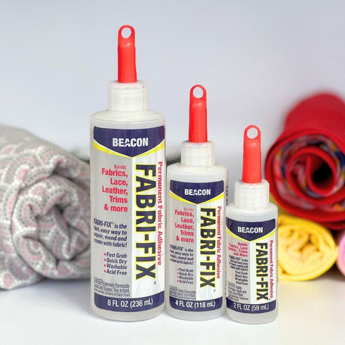 BEACON Fabri-Fix Bonding Solution - Fast Grab & Quick Dry for Fabric, Leather & More - No Heat, No Mess & Burn-Free, 4-Ounce...