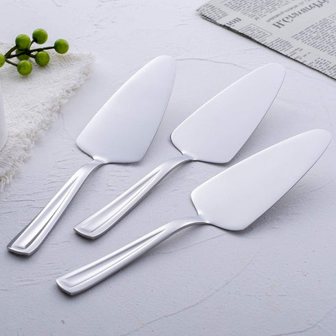 GoGeiLi Pie Cake Server, 9.3-inch Stainless Steel Pizza Pastry Server Set of 3, Dishwasher Safe...