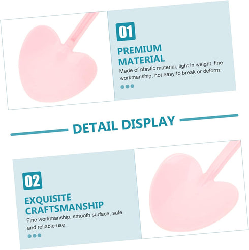 KALLORY 100pcs Mousse Spoon Cake Spoon Heart Shaped Coffee Spoons Taster Spoon Mini Spoons for Jars Small Shovel Spoons Heart Shaped Spoon Espress...