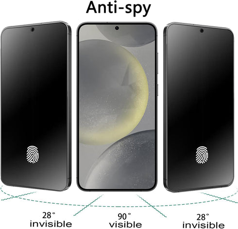 2 Pack Matte Privacy Tempered Glass for Samsung Galaxy S24 Anti-glare Anti-Spy Screen Protector Anti-Peeping Film Support Finger Unlock 6.2 inch...