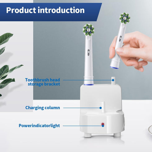 Wall Charger Base for Oral-B Braun, Electric Toothbrush Wall Mounted Adapter PowerReplacement Charger Holder, Compatible with Oral-B Electric Toot...
