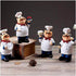 American Holding Spoon Resin Chef Figurine Model Cooking Crafts Statue Ornament for Home Bar Shop Restaurant Coffee Tabletop Kitchen Housewarming ...