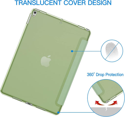 JETech Case for iPad Pro 10.5-Inch and iPad Air 3 (10.5-Inch 2019, 3rd Generation), Smart Cover Auto Wake/Sleep Cover (Matcha Green)...