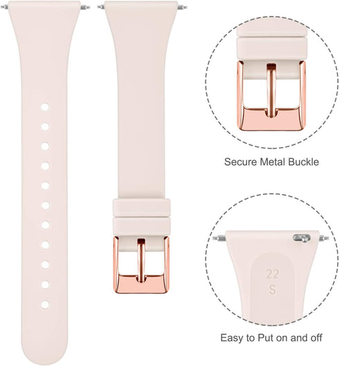 Tobfit Pack 3 Slim Bands Compatible with Fitbit Versa 2 Bands/Fitbit Versa/Fitbit Versa Lite/SE, Silicone Replacement Smartwatch Wristband for Wom...