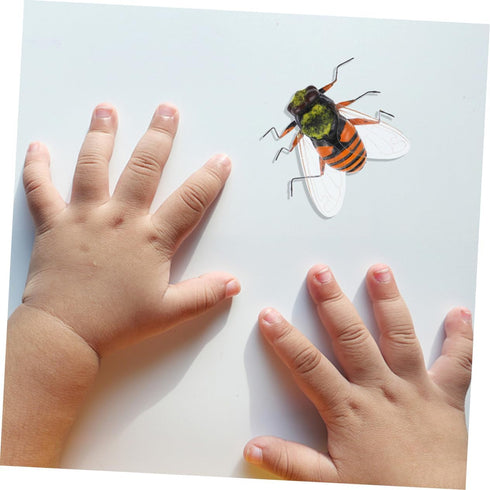 6pcs High Simulation Insect Bee Figure Bee Garden Statues Bee Ornament Realistic Bee Educational Plaything Insect Model Cake Topper Bees Fake Toy ...