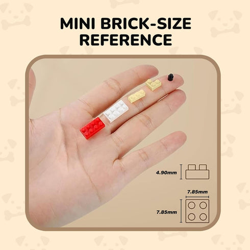 Mini Dog Building Blocks 1021PCS- Series of Miniature Particles 8 Years Old and Up Children DIY Puzzle Blocks Toys, Gifts for Girls/Boys Christmas...